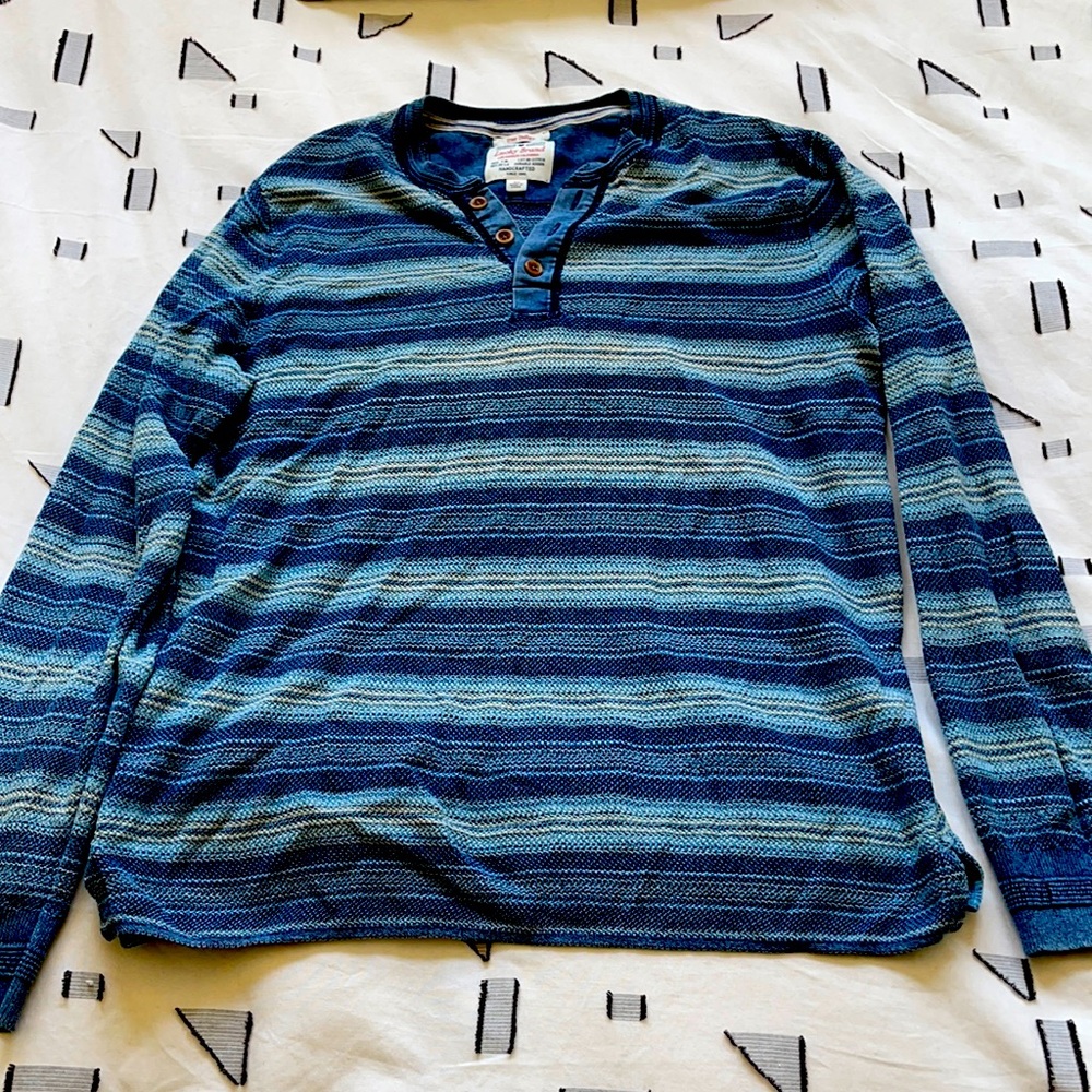 Men’s Lucky Brand Indigo Henley Sweater